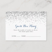 Silver Confetti raad hoeveel gamekaart Visitekaartje (Voorkant)
