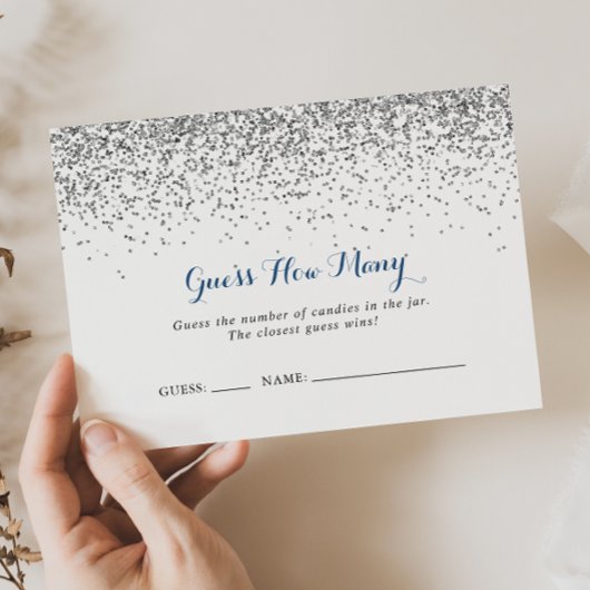 Silver Confetti raad hoeveel gamekaart Visitekaartje