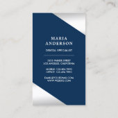 Silver Confetti Silver Tooth Tandheelkundige Clini Visitekaartje (Achterkant)