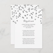Silver Confetti Wedding Direction Insert Informatiekaartje (Voorkant / Achterkant)