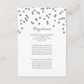 Silver Confetti Wedding Direction Insert Informatiekaartje (Voorkant)