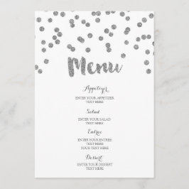 Silver Confetti Wedding Menu