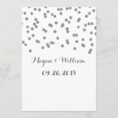 Silver Confetti Wedding Menu (Achterkant)