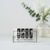 Silver Construction Tool Banners Visitekaartje (Staand voorkant)