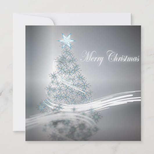 Silver Corporate Christmas Dinner Party Uitnodigin Kaart (Voorkant)