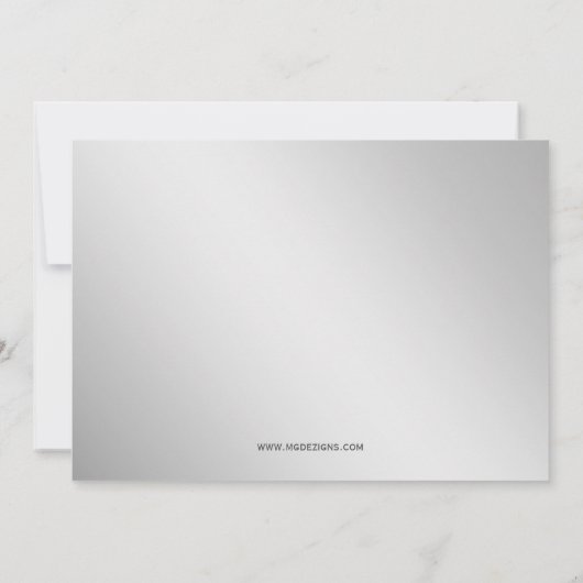 Silver Corporate-feestdag Bowling-partij Invite Kaart (Achterkant)