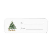 Silver Cream Gifts Christmas Tree Etiket (Voorkant)
