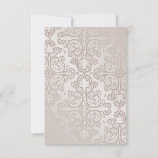 Silver/Cream RSVP-kaart RSVP Kaartje (Achterkant)