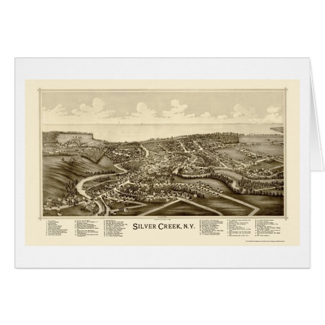 Silver Creek, NY Panoramic Map - 1892 (Voorkant Horizontaal)