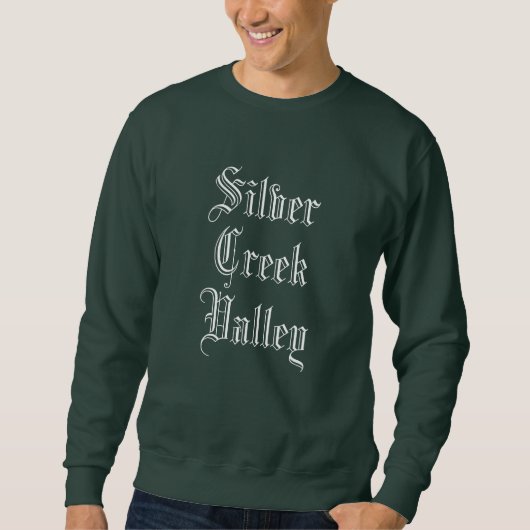 Silver creek Valley in fancy letters Trui (Voorkant)