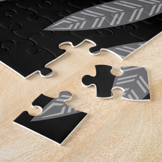 Silver Crescent Moon Feathers Thunder_Cove Legpuzzel (Zijkant)