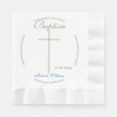 Silver Cross Boy Baptism Blue Servet (Voorkant)
