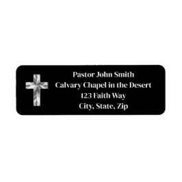 Silver Cross Classy Church Pastor Retouradres Etiket