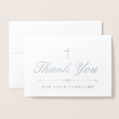 Silver Cross Elegant Sympathie Hartelijk dank Folie Kaarten (Voorkant met envelop)