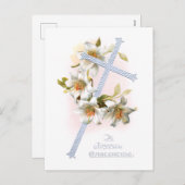  Silver Cross- en Paaslilies Feestdagenkaart (Voorkant / Achterkant)