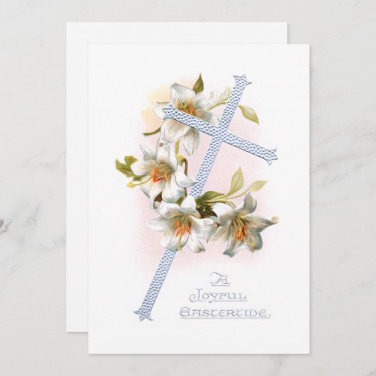  Silver Cross- en Paaslilies Feestdagenkaart (Voorkant / Achterkant)