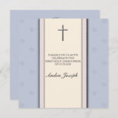 Silver Cross First Heilige Communauteit Uitnodigin Kaart (Voorkant / Achterkant)