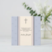 Silver Cross First Heilige Communauteit Uitnodigin Kaart (Staand voorkant)