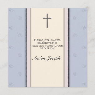 Silver Cross First Heilige Communauteit Uitnodigin Kaart