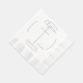 Silver Cross Girl Baptism Roze Servet (Hoek)