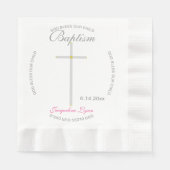 Silver Cross Girl Baptism Roze Servet (Voorkant)