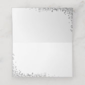 Silver Cross Glitter Paarse Eerste Heilige Communi Plaatskaartje (Binnenkant ongevouwen)