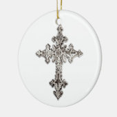 Silver Cross-kerstversiering Keramisch Ornament (Links)