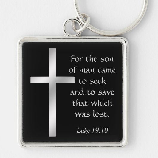 Silver Cross Son of Man Christelijk Sleutelhanger (Voorkant)