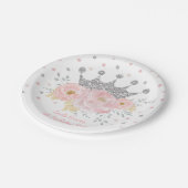 Silver Crown Blush Pink Royal Princess Papieren Bordje (Gekanteld)