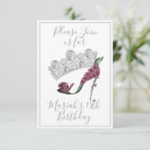 Silver Crown, Floral Fairy High-Hiel-schoen Kaart (Staand voorkant)