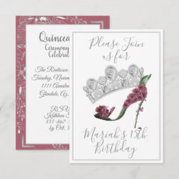 Silver Crown, Floral Fairy High-Hiel-schoen Kaart