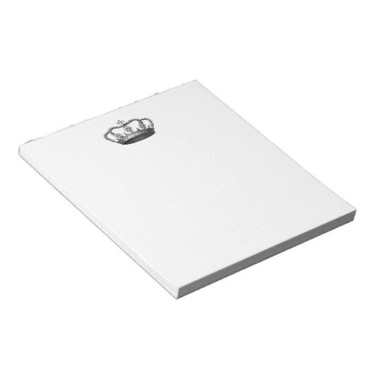 Silver Crown Gift Item dat je zelf aanpast Notitieblok (Schuin)