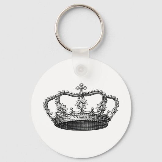 Silver Crown Gift Item dat je zelf aanpast Sleutelhanger (Voorkant)