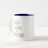 Silver Crown Lady van het Huis Tweekleurige Koffiemok (Voorkant links)