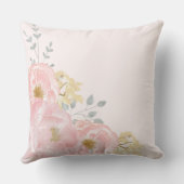 Silver Crown Royal Princess Blush Pink Floral Baby Kussen (Achterkant)