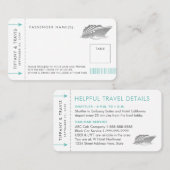 Silver Cruise Boarding Ticket Place Escort Kaart (Voorkant / Achterkant)