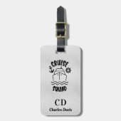 Silver cruise squad zee monogram bagagelabel (Voorkant verticaal)