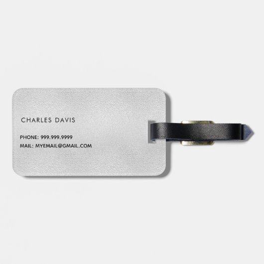 Silver cruise squad zee monogram bagagelabel (Achterkant horizontaal)