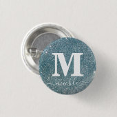 Silver Crystal Custom Name Cadeft Ronde Button 3,2 Cm (Voorkant /achterkant)