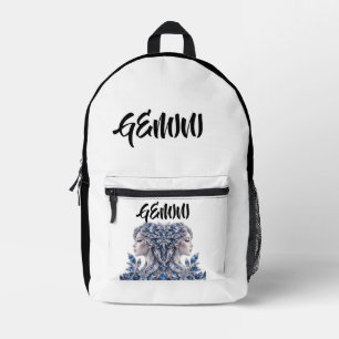 Silver Crystal Gemini Luxury Collection Bedrukte Rugzak