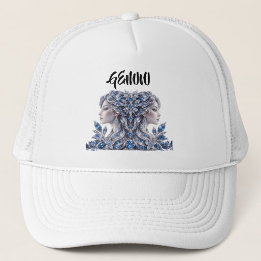 Silver Crystal Gemini | Luxury Collection Trucker Pet (Voorkant)