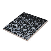 Silver Crystal Metallic Black Tegeltje (Zijkant)