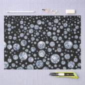 Silver Crystal Metallic Black Tissuepapier (Craft)