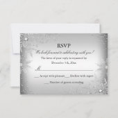 Silver Crystal Snowflake Kerstfeest RSVP (Voorkant)