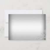 Silver Crystal Snowflake Kerstfeest RSVP (Achterkant)