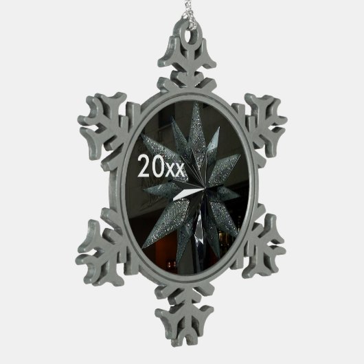 Silver Crystal Star Sneeuwvlok Ornament (Links)