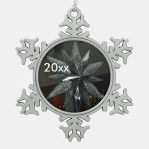 Silver Crystal Star Sneeuwvlok Ornament