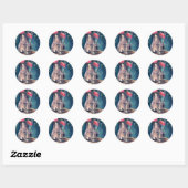 SILVER CUP, KANT & ROZEN van SHARON SHARPE Ronde Sticker (Vel)