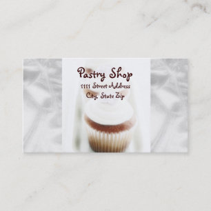 Silver Cupcake Swirl-Visitekaartjes Visitekaartje