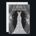 Silver Curtains Dress Womans 30th Birthday Party Kaart<br><div class="desc">Silver Curtains Dress Womans 30th Birthday Party Invitation Variations to the uitnodiging and matching items in our store</div>